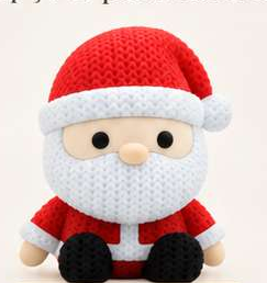 Papai Noel crochê 3D — pequeno