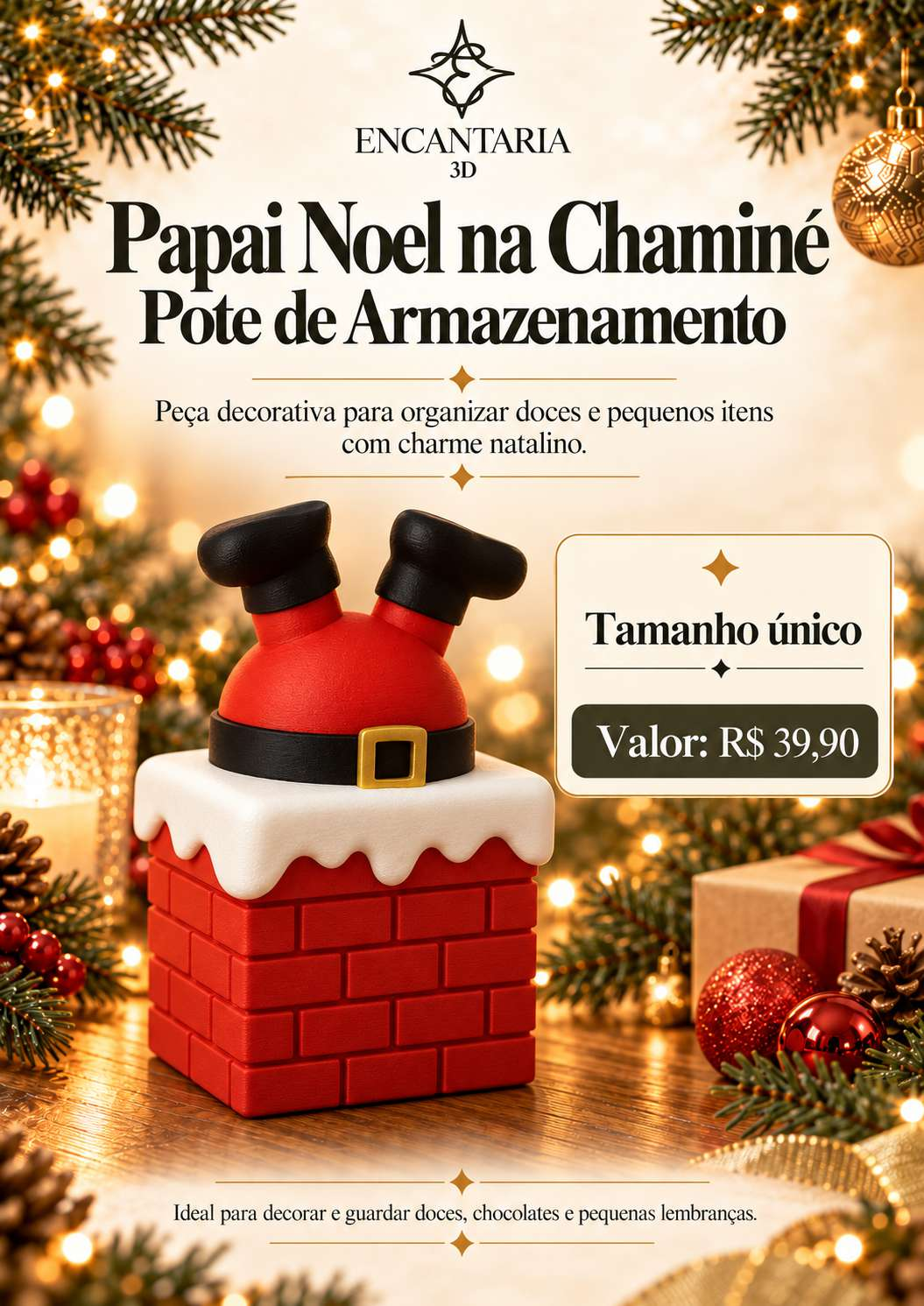 Página 13 do catálogo original Encantaria 3D: Papai Noel na chaminé