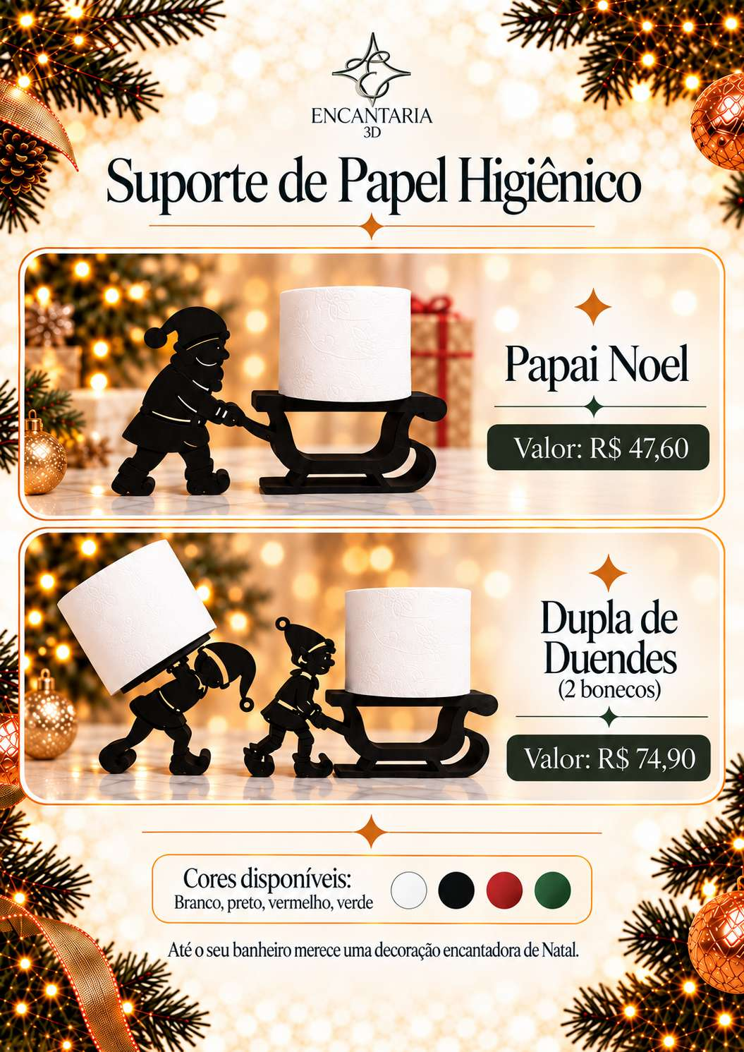 Página 26 do catálogo original Encantaria 3D: Suportes de papel higiênico