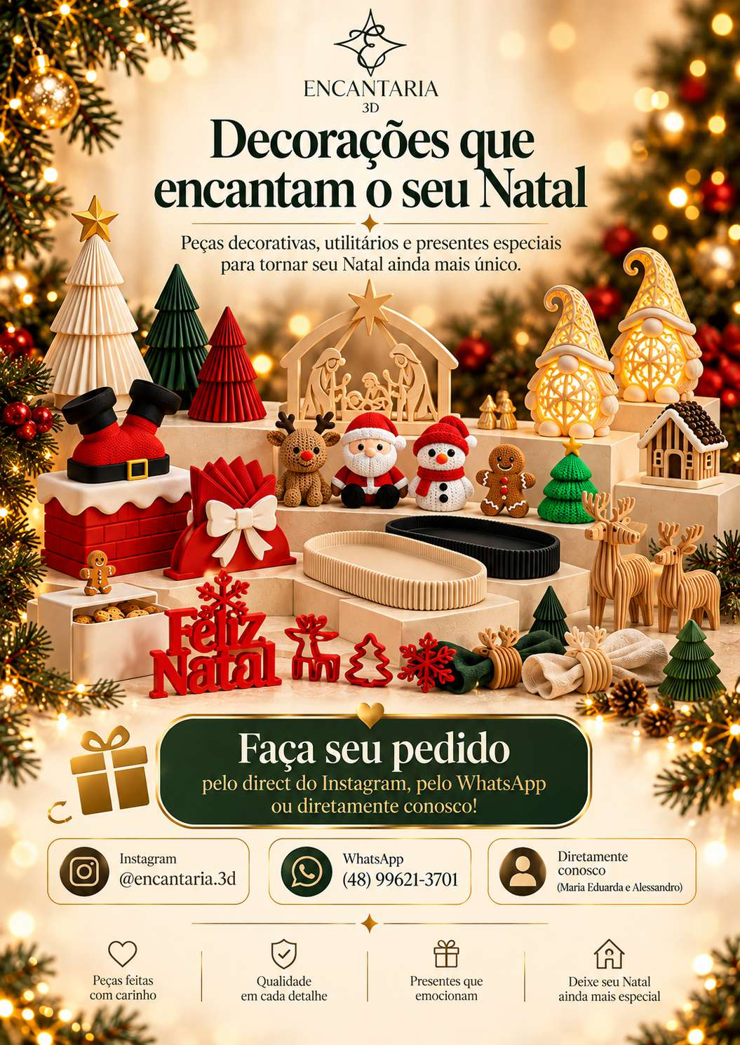 Página 27 do catálogo original Encantaria 3D: Faça seu pedido — contatos