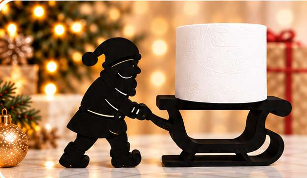 Suporte de papel higiênico — Papai Noel